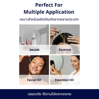 [COSS] ขวดดรอปเปอร์แก้วสีชา คอ18 ขนาด 5-100ml ขวดเซรั่ม ขวดสกินแคร์ ฝาหัวบีบหยด พร้อมส่ง ราคาส่ง