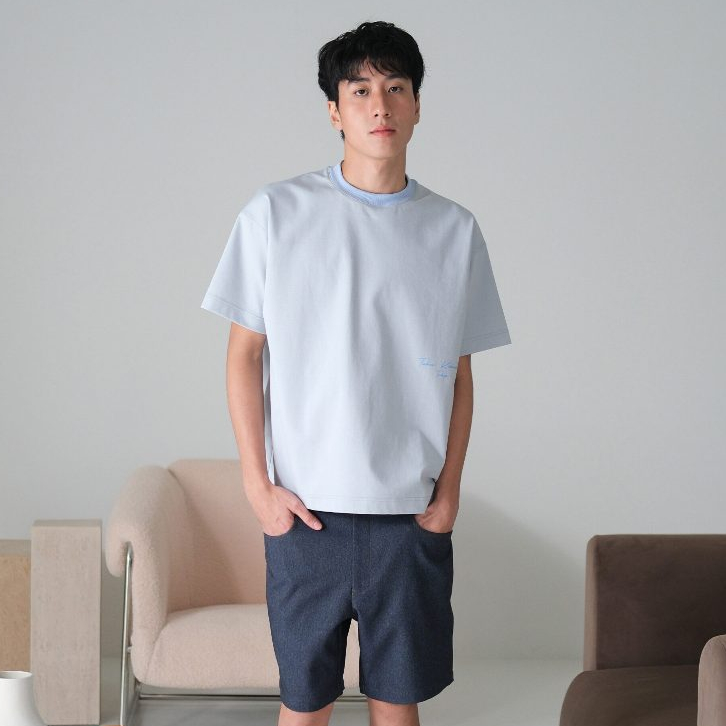 TAKEO KIKUCHI เสื้อยืด UV-CUT HANDWRITING LOGO T-SHIRT