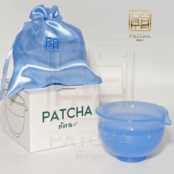 ถ้วยภัทฉะสีฟ้า "แพรวนภา" Brand Patcha (ภัทฉะ) BPA-Free Copolyester ตกไม่แตก