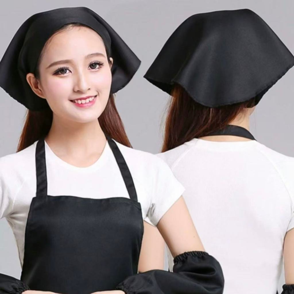 หมวกเชฟ ผ้าโพกหัวสไตล์เกาหลี-ญี่ปุ่น ใส่สบาย ระบายอากาศ เหมาะกับครัวบ้าน คาเฟ่ ร้านผลไม้ และร้านอาหาร