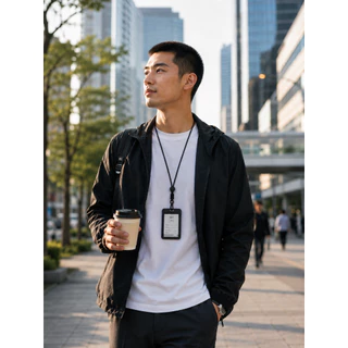 IDLY04 สายห้อยบัตร พร้อมที่ใส่บัตรพนักงาน 0614