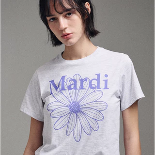 Mardi Mercredi Slim Tshirt Flowermardi / Washing (Charcoal White, Blue White)