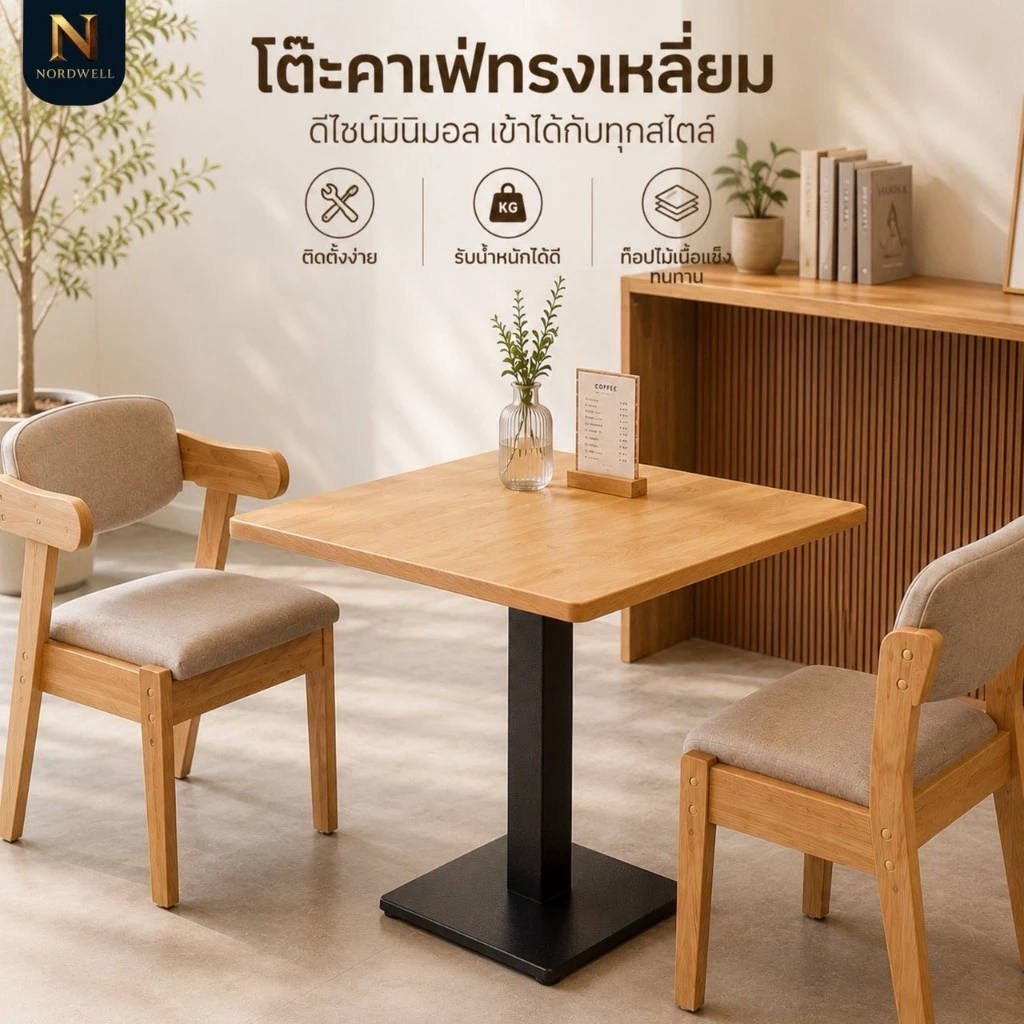 🌻โต๊ะกาแฟ 🔥ราคาเฉพาะโต๊ะ🔥 มีทั้งทรงสี่เหลี่ยมและทรงกลม 50/60/70CM มี 3 ขนาด SWT/CWT