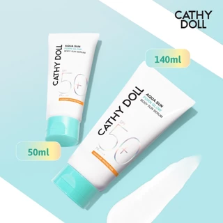 ** 1 หลอด ** Cathy Doll Aqua Sun Whitening Body Sun Serum 50 /140ml. เคที่ ดอลล์ เซรั่มกันแดดตัว 3 สูตร