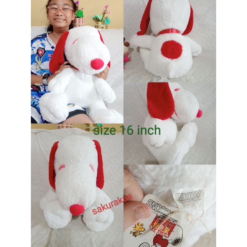 (พร้อมส่ง) ตุ๊กตามือสอง สนูปปี้ snoopy Charlie Brown ชาลีบราวน์ ตัวใหญ่ ไซส์กอด งานลิขสิทธิ์แท้