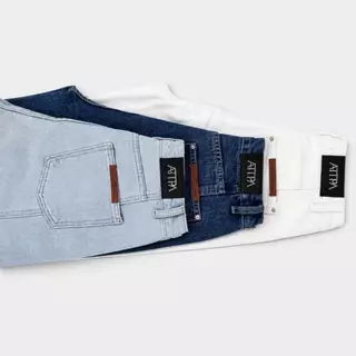 Atipashop - Nolan Jeans (#A060) กางเกงยีนส์ ขายาว กระบอกกลางตรง ดีเทลป้ายหนัง