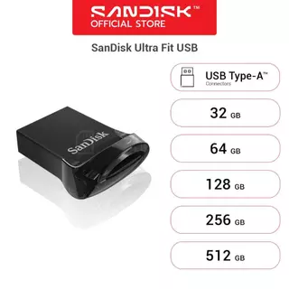 SANDISK ULTRA FIT USB 3.2 Gen 1 32GB, 64GB, 128GB และ 256GB (SDCZ430) รับประกัน Synnex 5 ปี