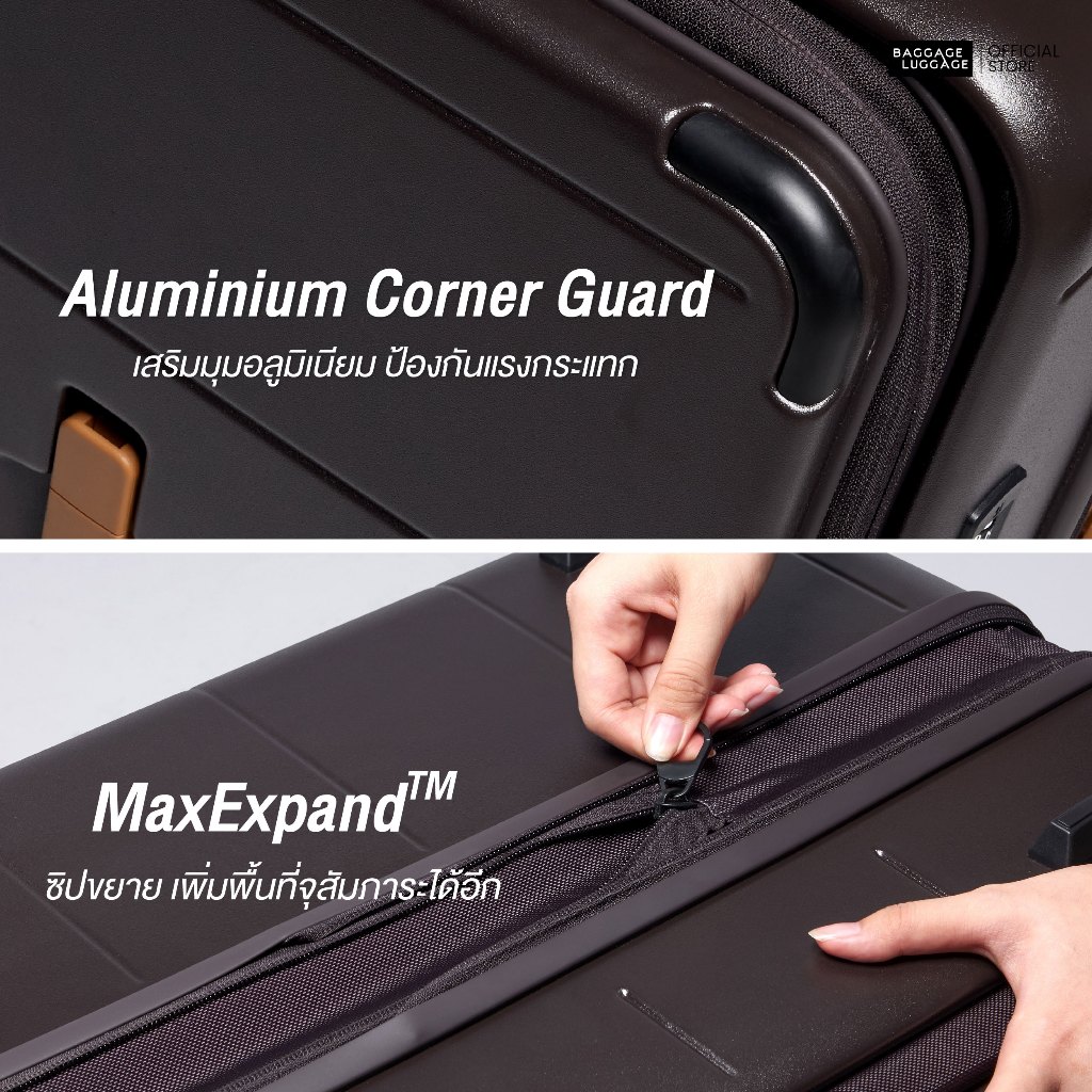 New 2026!! กระเป๋าเดินทางรุ่น ATLAS  ดีไซน์ทรงถัง วัสดุ GermanShield™ PC จุเยอะ by BAGGAGE LUGGAGE [รับประกัน 5 ปี] รูปที่ 3