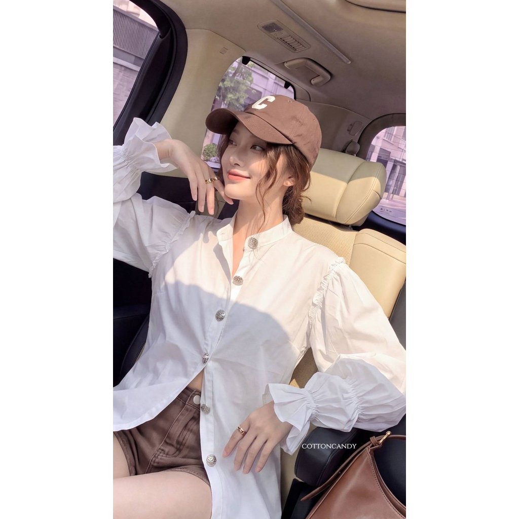 New Mayya korea top Tag#cottoncandy เสื้อเชิ๊ตดีเทลสุดจึ้ง รุ่นนี้ใส่สวยมากๆ แมทลุคง่าย งานดี