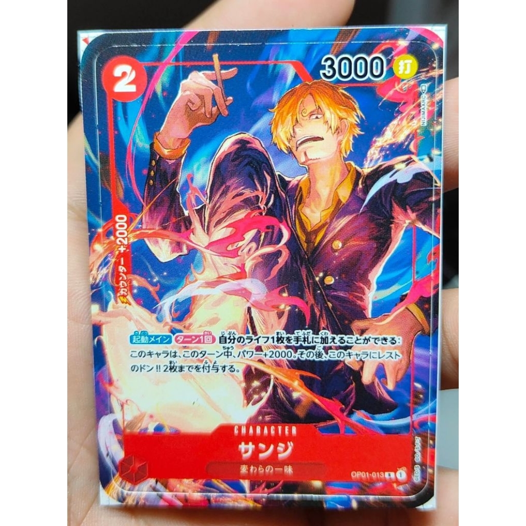 OP01-013 Sanji Mini Card / OnePiece / Bandai / การ์ดวันพีช / TCG ญี่ปุ่น