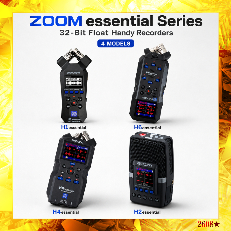 [ZOOM] Handheld Recorder Black 32bit [H1essential/H2essential/H4essential/H6essential]