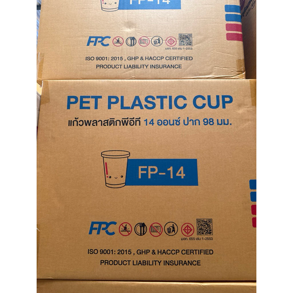 ** ยกลัง ***(1000 ใบ) แก้ว FP-14 แก้ว 14 ออนซ์ ปาก 98 mm FPC แก้วน้ำ