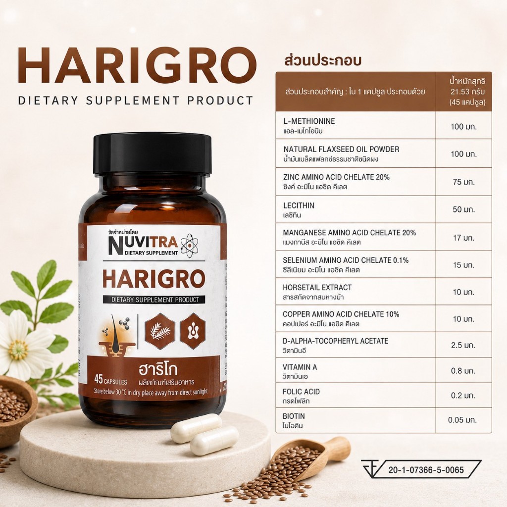 [Nuvitra] Harigro 45 Capsules