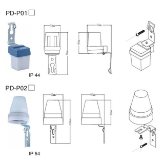 Haco สวิตช์แสงแดด ฮาโก้ 6A (LX-P01) และ 10A (LX-P02) สวิตช์เซ็นเซอร์แสง Photo switch , Light Sensor