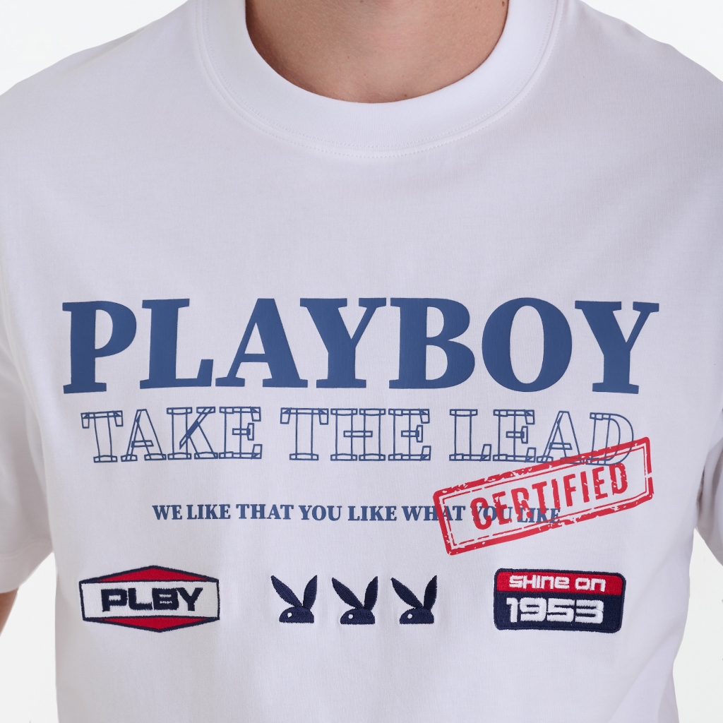 بلاي بوي تيشيرت ـ رجالي أبيض — صورة 5