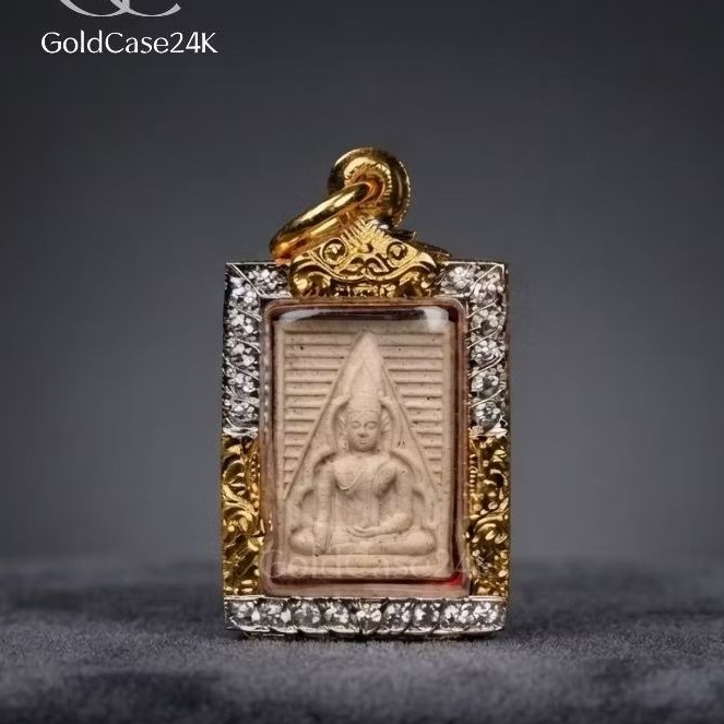 กรอบทองอิตาลี กรอบพระผงพิมพ์ของขวัญ Size 1.6x2.1 cm  Italy Gold Frame