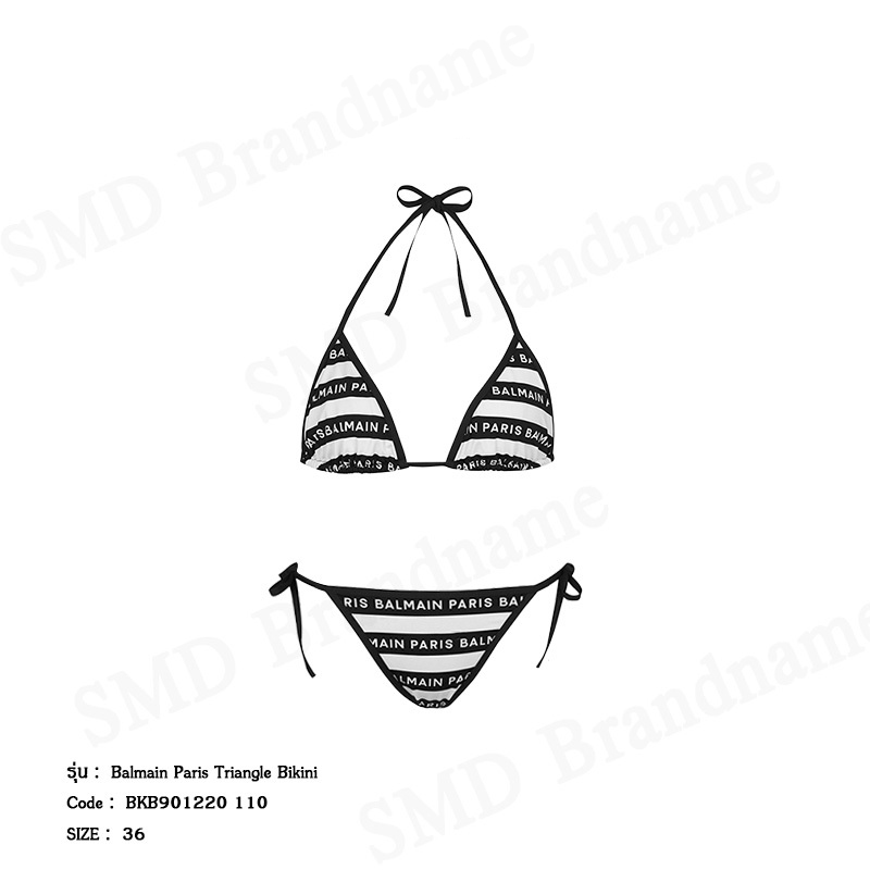 Balmain ชุดว่ายน้ำผู้หญิง รุ่น Balmain Paris Triangle Bikini Code : BKB901220 110