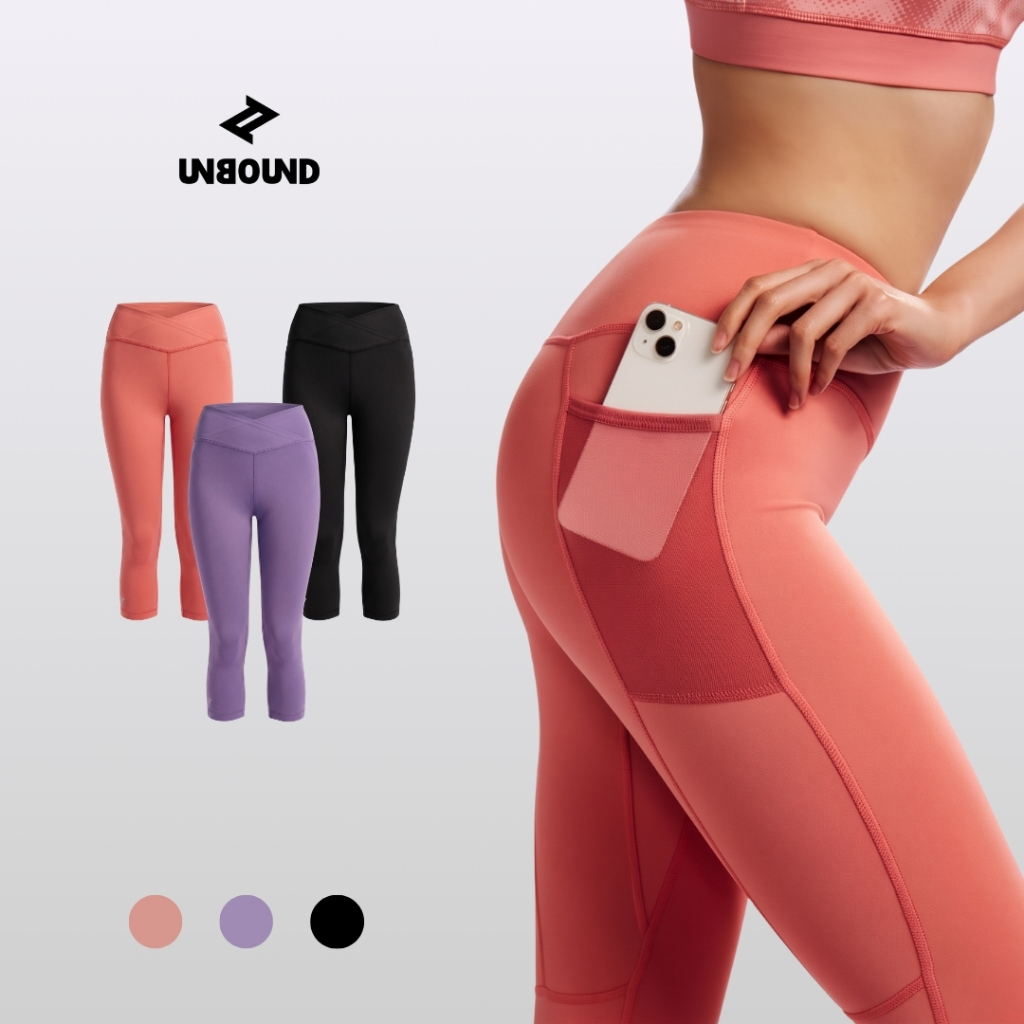 UNBOUND HIGHWAIST CAPRI LEGGING กางเกงเลกกิ้งคาปรีเอววี