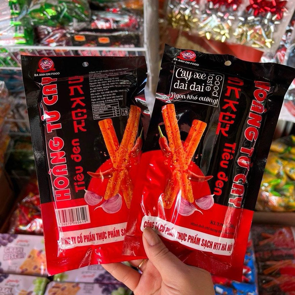 ล่าเถียวรสหม่าล่าซองแดงดำ30ชิ้น ซองใหญ่ (วันบนซองคือวันผลิตไม่ใช่วันหมดอายุ)ล่าเถียวรสหม่าล่าซองแดงดำ พร้อมส่ง