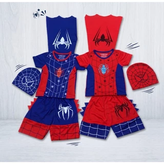 ✹✹✹พร้อมส่งจ้า✹✹✹ ชุดหน้ากากสไปเดอร์แมน มีปีกด้านหลัง แถมหน้ากาก ผ้าคอตตอนอย่างดีจ้าาาาา