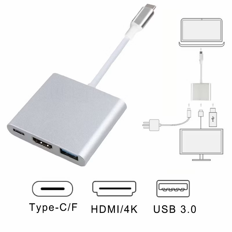 Type-C USB-C to HDMI 4K Adapter HDTV Projector Display Converter Compatible DP to HDMI DVI VGA Mini 
