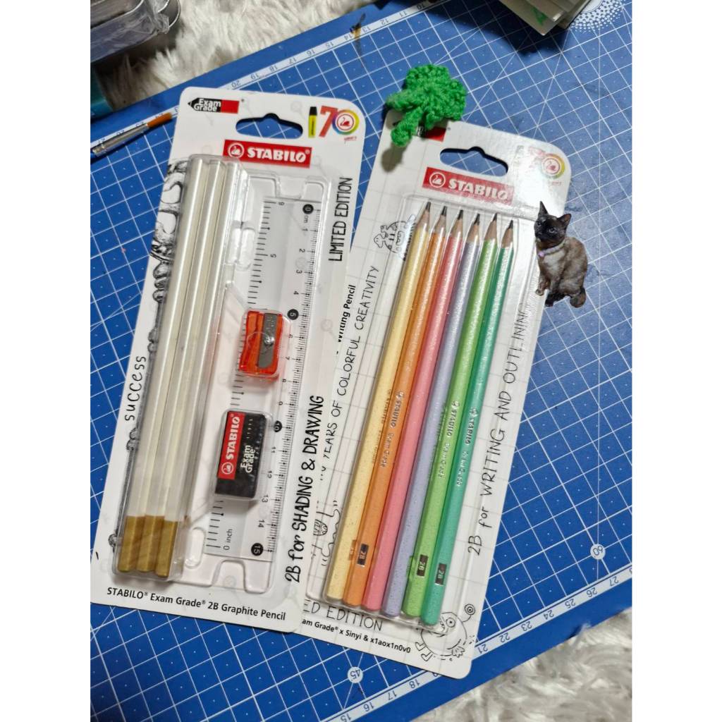 ดินสอ ดินสอไม้ 2B  ชุดวาดเขียน Exam Grade  +  ชุด Exam Grade 288SBL6 ชุด 6พาสเทล