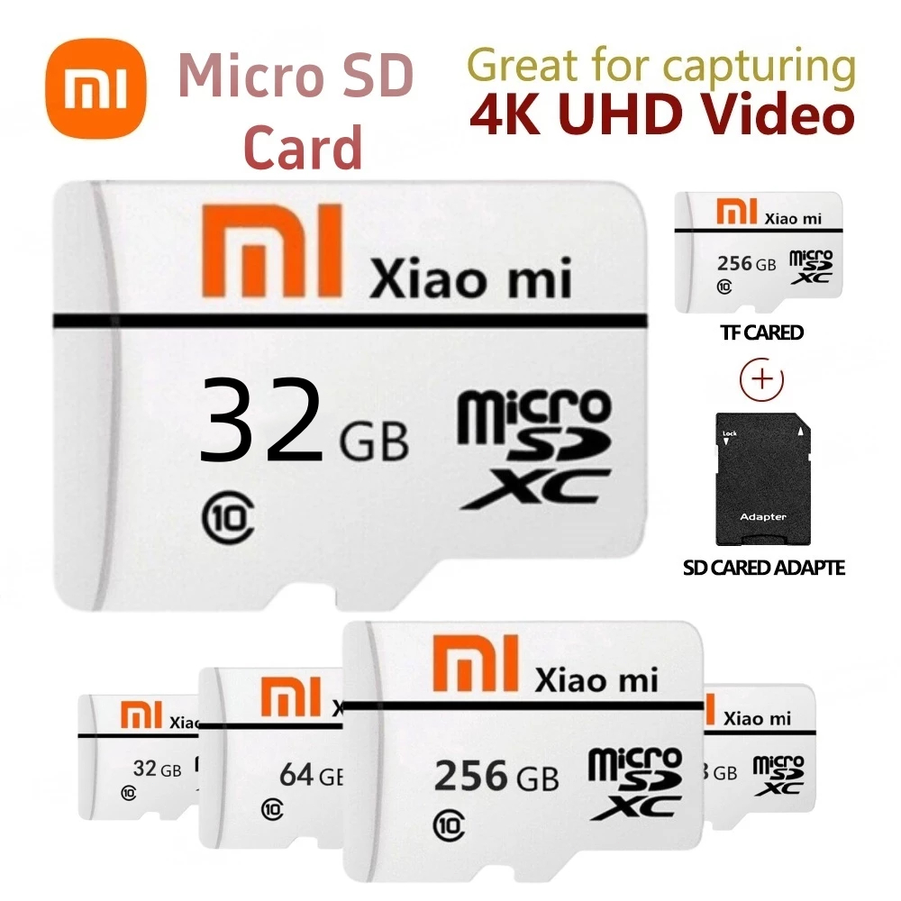 XiaoMi Micro SD Card Memory Card Support 4K UHD Video TF Card High Speed SD Card Memorias Micro TF Card 1TB 512GB 32GB