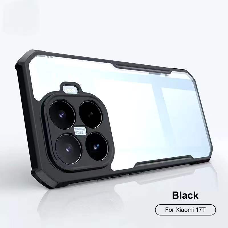 Xiaomi 17T/Xiaomi 17T Pro(ส่งในไทย)เคสกันกระแทกขอบสีหลังใสXiaomi 17T 5G/Xiaomi 17T Pro 5G/Xiaomi Mi1