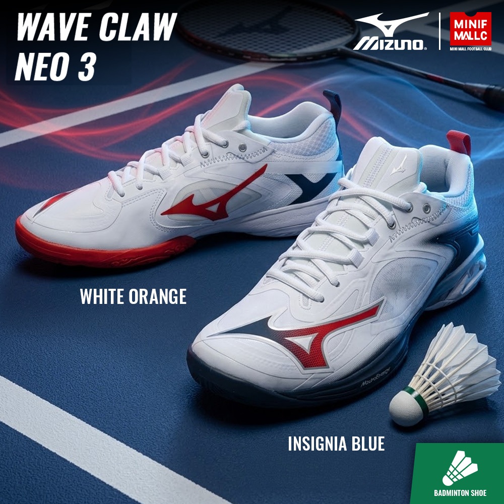 รองเท้าแบดมินตัน MIZUNO รุ่น WAVE CLAW NEO 3 รองเท้าแบดมินตัน มาพร้อมเทคโนโลยี ที่ช่วยผู้สวมใส่ได้เป็นอย่างดี