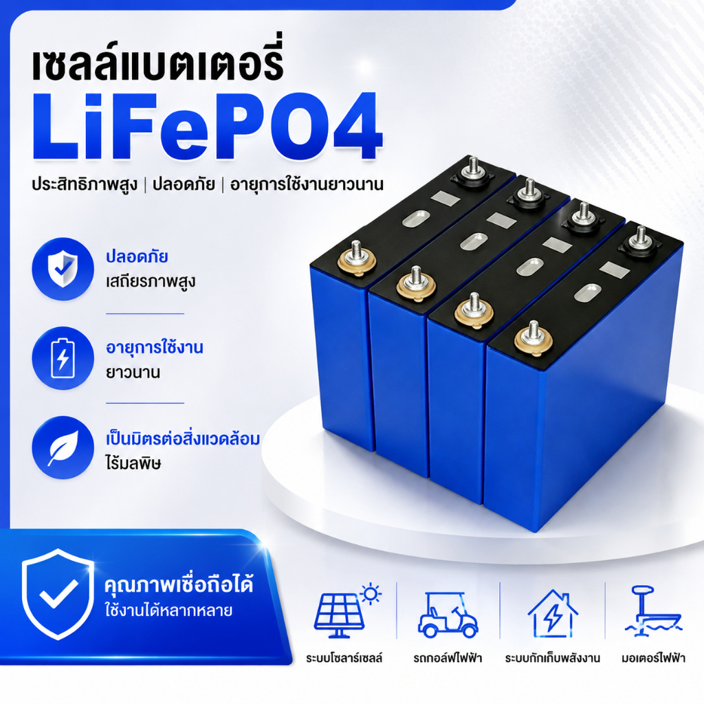 【ของมีอยู่ COD】หนิงเต๋อ เซลล์แบตเตอรี่ LiFePO4 3.2V ชาร์จซ้ำได้ ขั้วสกรู M6 ความจุ 50Ah/200Ah/280Ah/300Ah