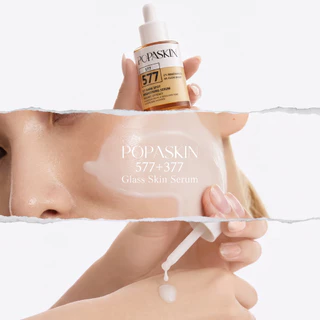 POPASKIN 577+377 Dark Spots Brightening Serum เซรั่มผิวกระจ่างใส ลดเลือนจุดด่างดำ รอยสิว ดูแลผิวหมองคล้ำ ผิวแพ้ง่าย 30ML