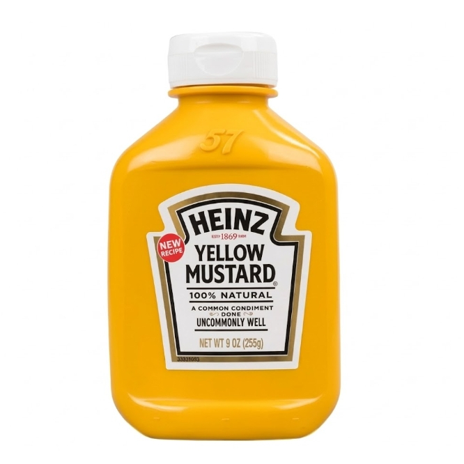 Heinz Yellow Mustard (Yellow Mustard - Heinz Brand) 255 g