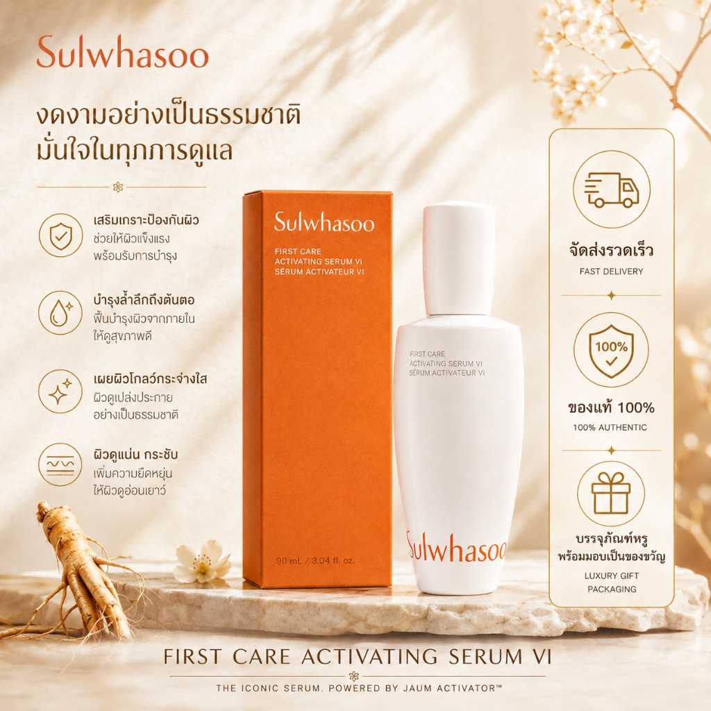[พร้อมส่ง] [แท้แท้] Sulwhasoo First Care Activating Serum 90ml เซรั่มน้ำตบซัลวาซู ตัวดัง ผิวแข็งแรง ใส ฉ่ำน้ำ ลดริ้วรอย