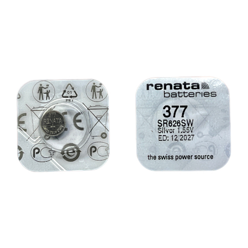 ถ่านนาฬิกายี่ห้อ renata 377/SR626SW Swiss Made (0% Mercury)