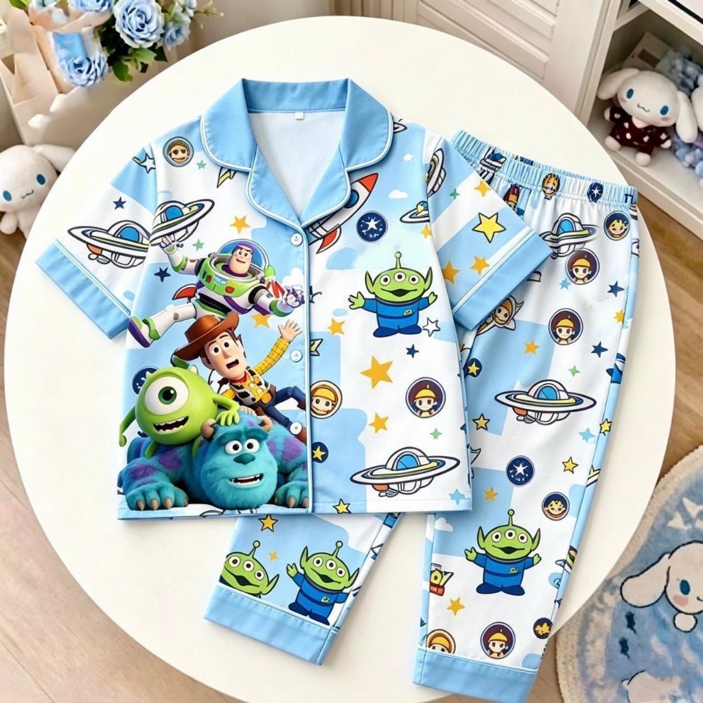 พร้อมส่ง bb83-bb94 9768 ชุดนอนลายทอย