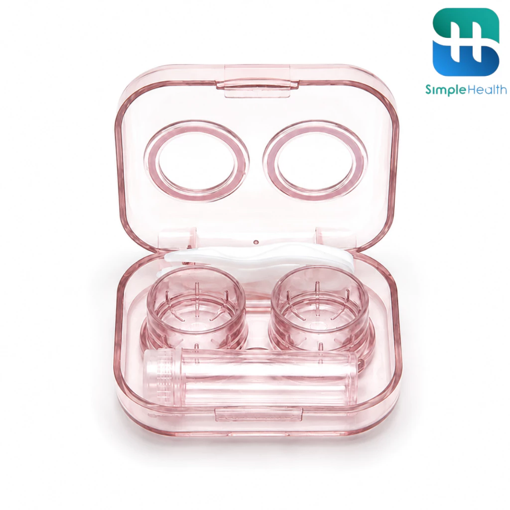 Simple Healthcare ตลับใส่คอนแทคเลนส์ แหนบ พร้อมหลอดเก็บน้ำยา Contact lens Box Set พกพาสะดวก ใช้งานง่าย