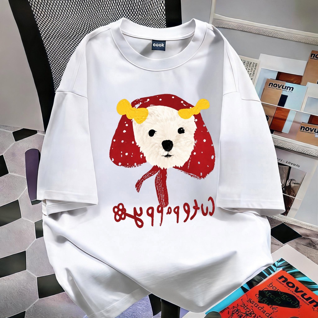 「งานเกรดพรีเมียม งานเกรด A」เสื้อยืดคอกลมผู้หญิง เสื้อ ผญ แฟชั่น เสื้อยืดแขนสั้นผู้หญิง คอตตอนแท้ ระบายอากาศดี #21