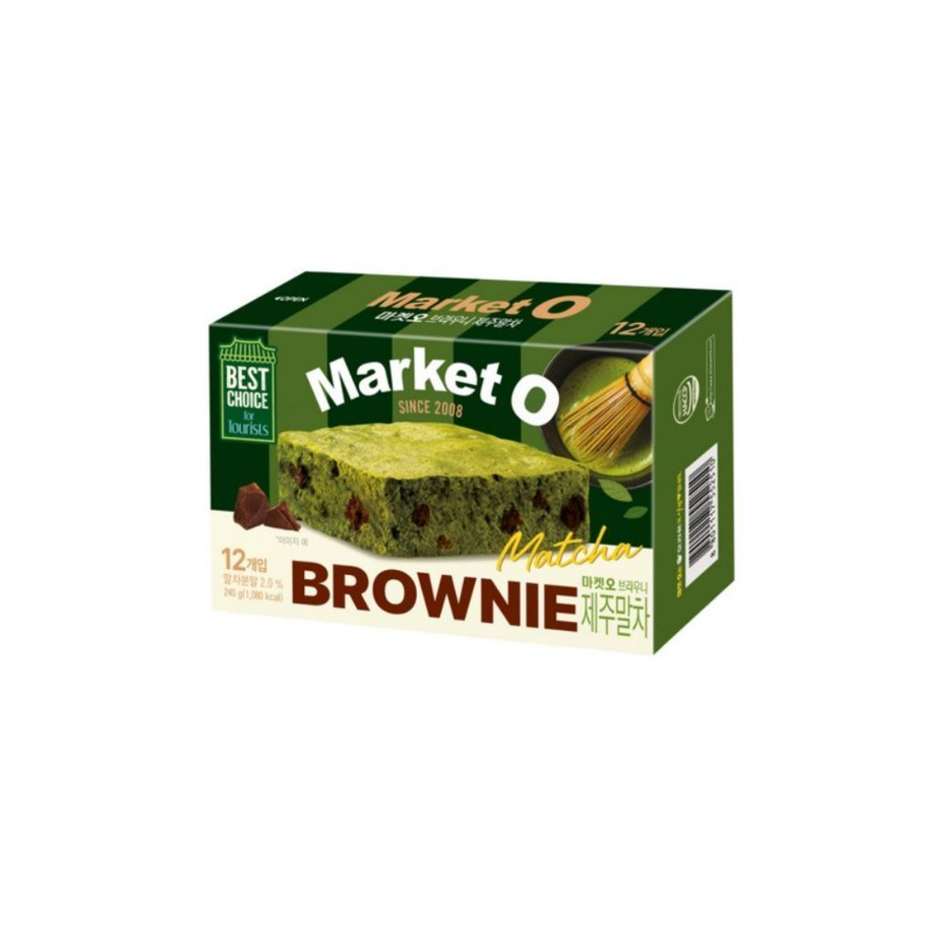 Market O real brownie matcha บราวนี่ รสชาเขียว 🍵💚🍀