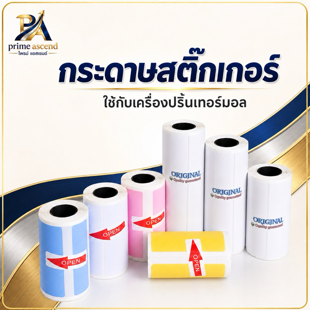 สติกเกอร์เว้นขอบ Original@giftsy-thailand Peripage A9 A9Max  A9SMax [57x30mm.] [77x30mm.] [107x30mm.]
