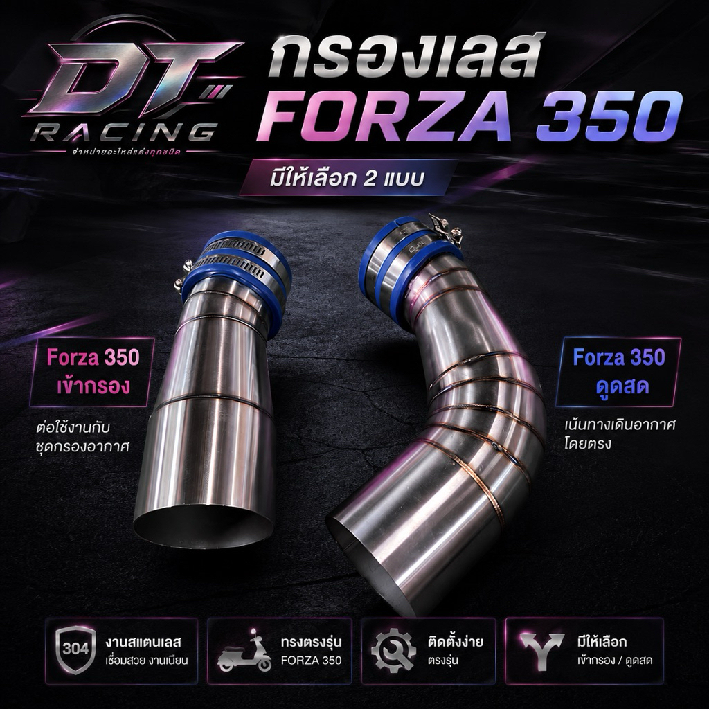 ท่อกรองเลส Forza 350