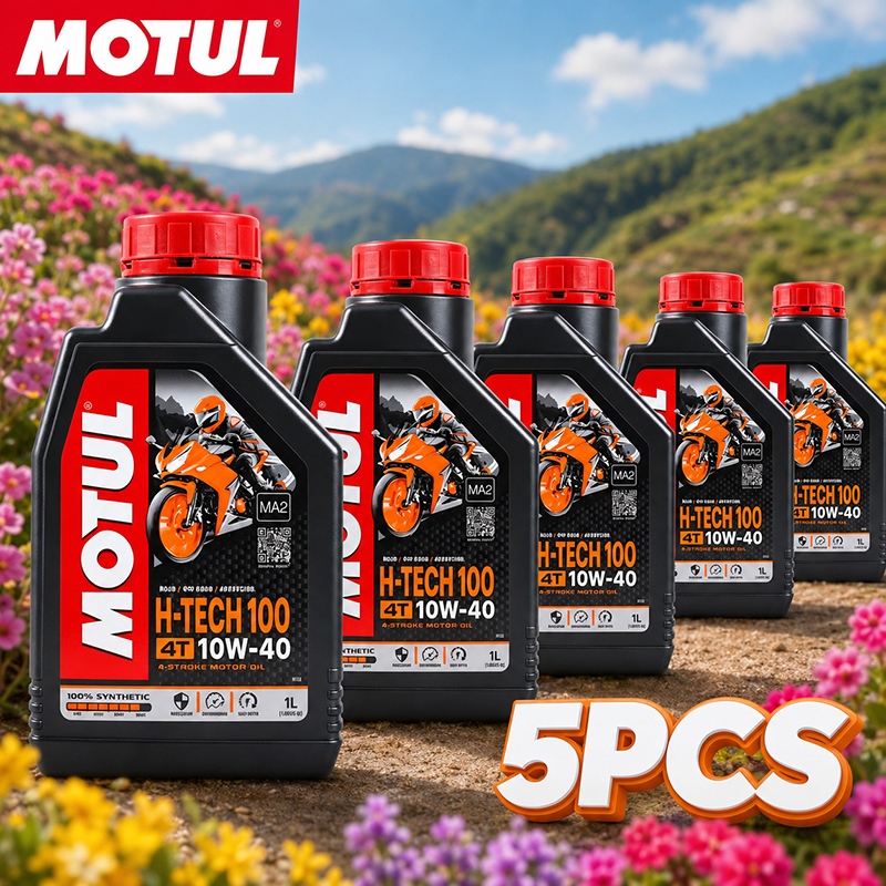 3PCS MOTUL H-TECH 100 4T 10W-40 Motorcycle Engine Oil 1L JASO MA2