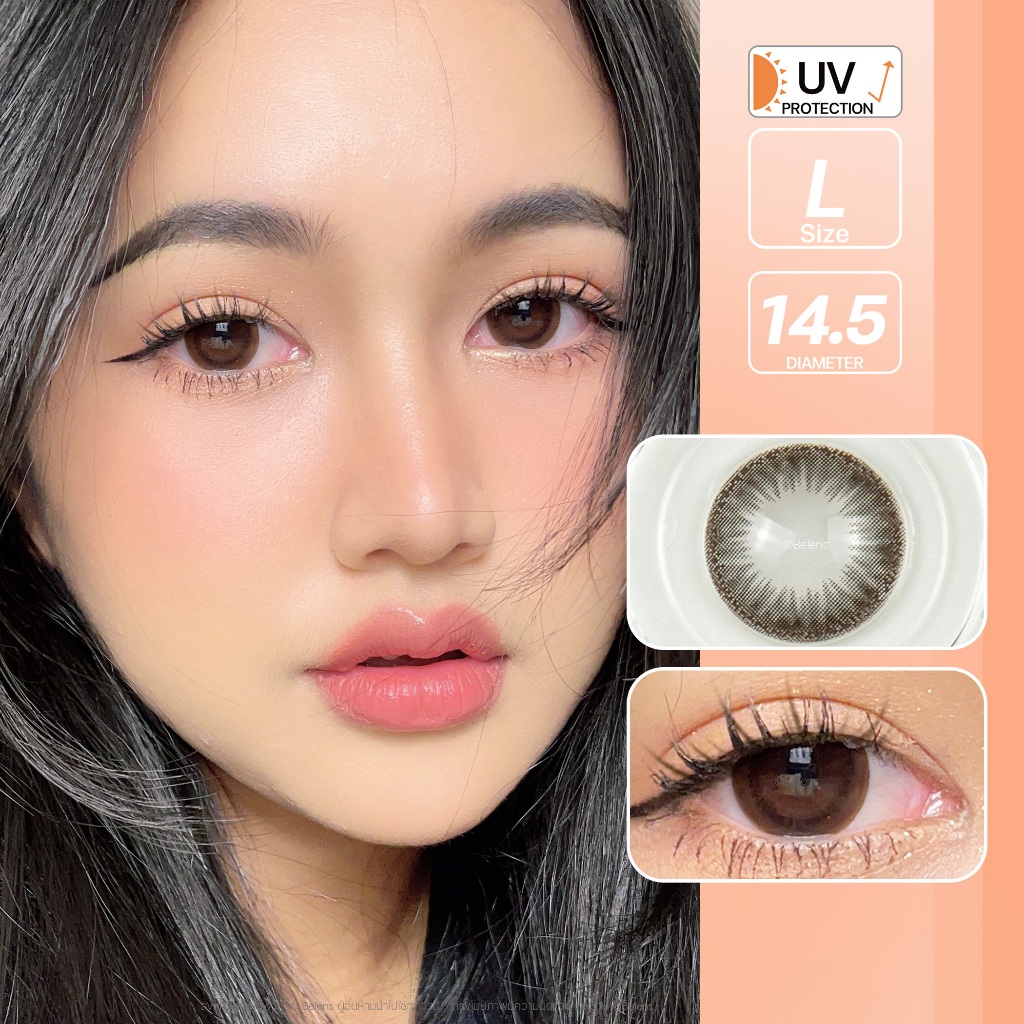 💥[ แถมตลับ Food grade ] Platinum (Brown) Size L ค่าสายตา 0.00-10.00 คอนแทคเลนส์ Shop1
