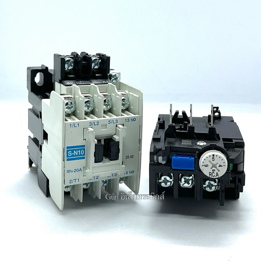 S-N10 220VAC พร้อม โอเวอร์โหลด TH-N12 แมกเนติก Magnetic Contactor ได้ทั้งชุด