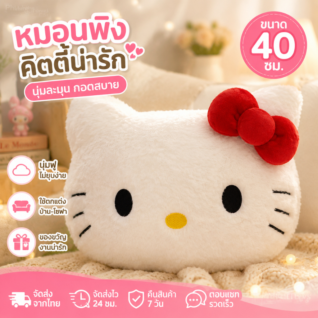 หมอน เบาะโซฟาการ์ตูนอะนิเมะพนักพิงศีรษะ ของขวัญเด็กผู้หญิงตกแต่งบ้านของเล่นตุ๊กตา