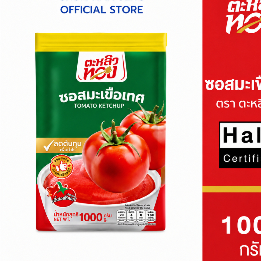 ตะหลิวทอง ซอสมะเขือเทศ​ ซอง​ 1,000 กรัม