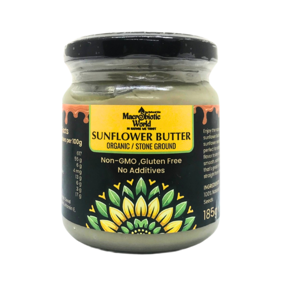 Organic/Bio Sunflower Butter เนยเมล็ดทานตะวัน (185g/500g) l Macrobiotic World Natural Efe l Spreads 