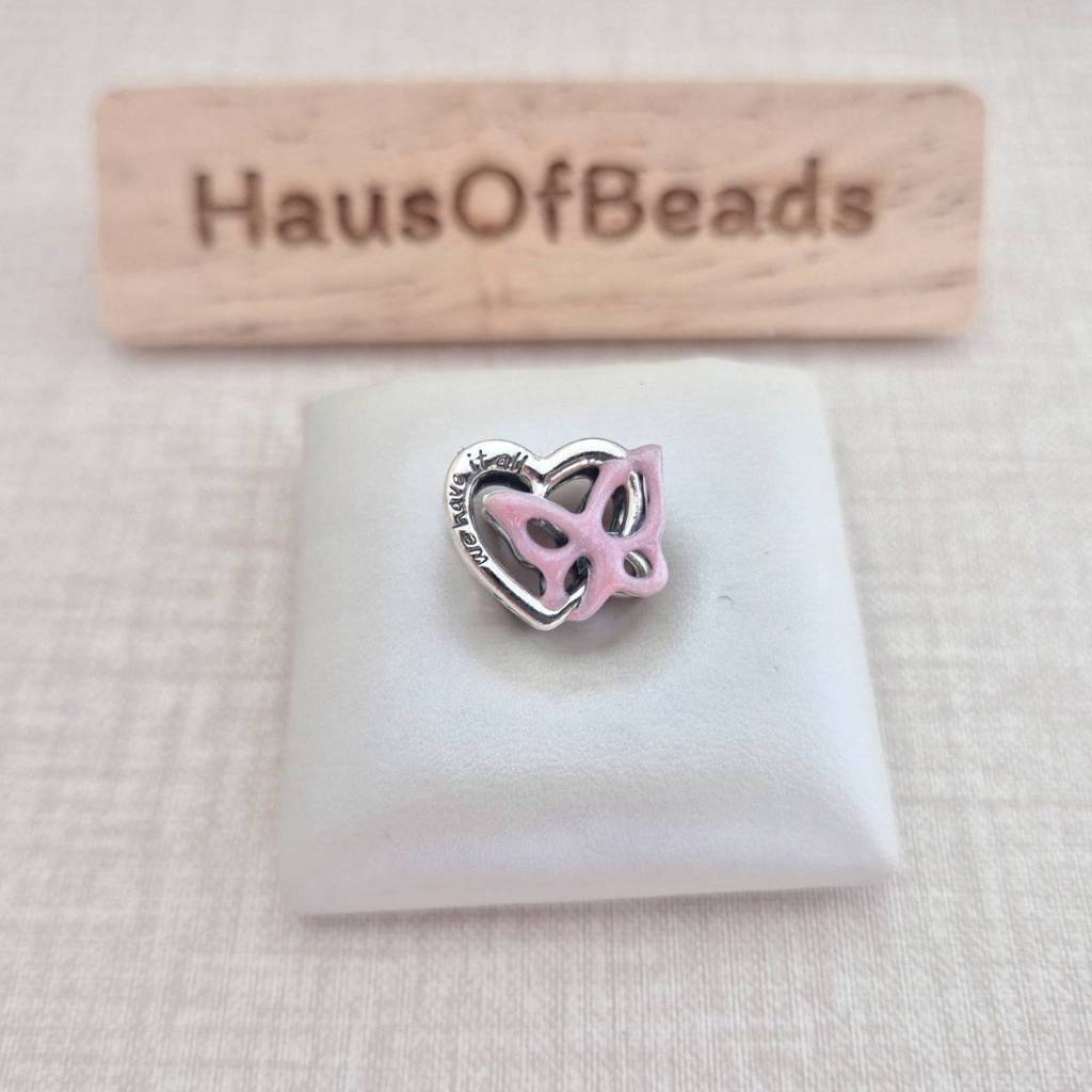 NEW ของแท้ 100% ชาร์มกำไลข้อมือ Entwined Heart & Butterfly