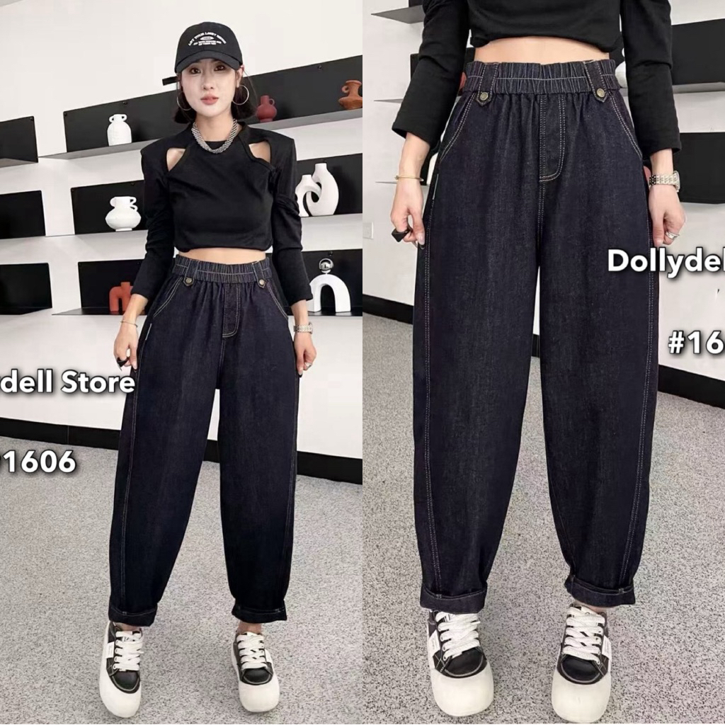 1606  กางเกงยีนส์ Dolly Dell ทรงบาร์เรล