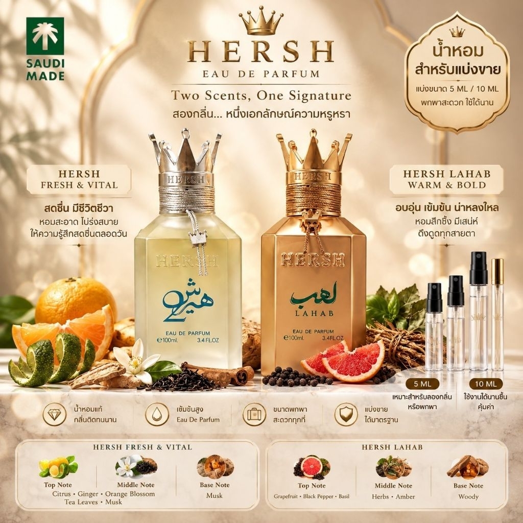 Hersh By Alezz Oud(saudi) น้ำหอมสำหรับแบ่งขาย