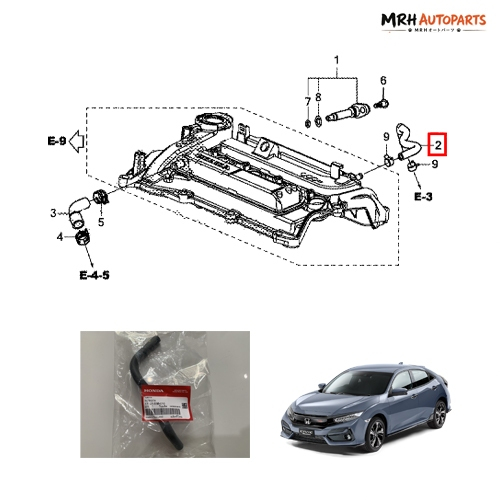ท่อ PCV Valve Civic FC FK 1.5 TURBO ของแท้เบิกศูนย์